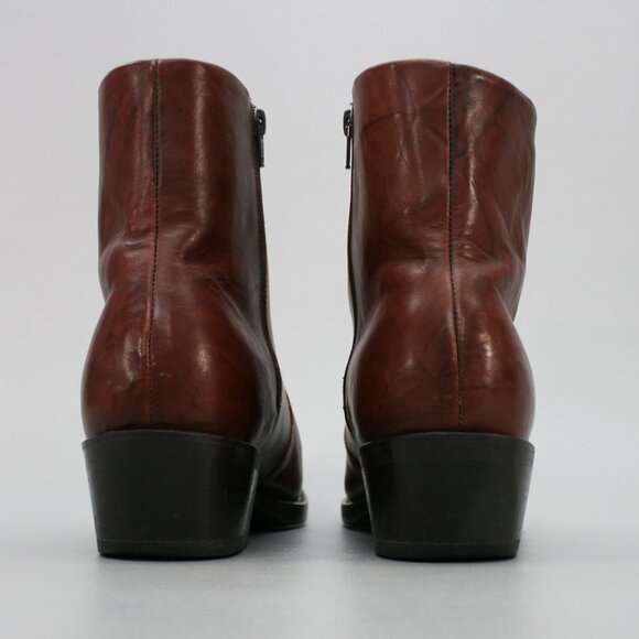 Durango Men's 11 D TR824 Brown Leather Side-zip Short Ankle Western Cowboy Boots - Picture 3 of 12